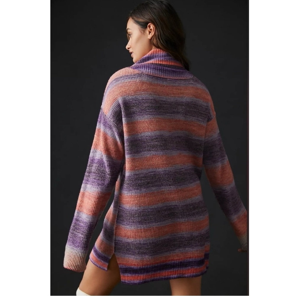 Anthropologie Daily Practice Half Zip Tunic Sweater Dress Size Small Purple Pink - Picture 4 of 16
